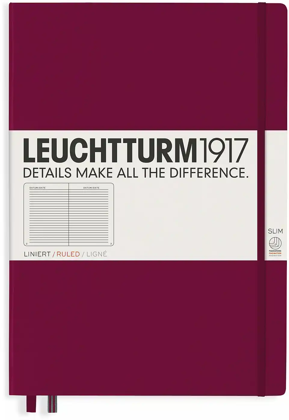 PORT RED, MASTER SLIM, 123 P., RULED