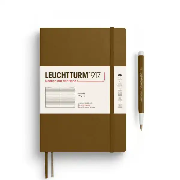 SPICE BROWN, SOFTCOVER, MEDIUM (A5), 123 P.,RULED