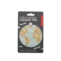 KIKKERLAND BAGAGELABEL - WORLD TRAVELER