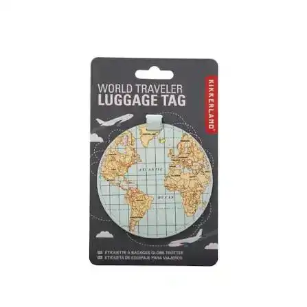 KIKKERLAND BAGAGELABEL - WORLD TRAVELER