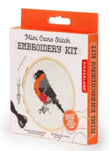 MINI CROSS STITCH BORDUURSET - VOGEL KIKKERLAND