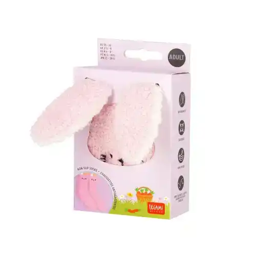 LEGAMI NON SLIP SOKKEN VOLWASSEN - KONIJN