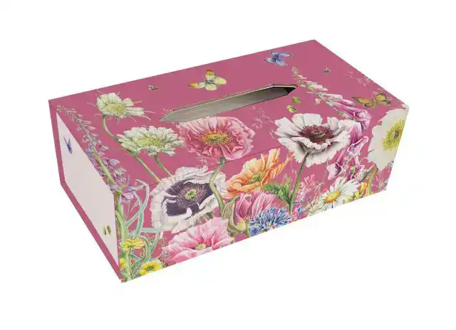 TISSUEBOX HOUDER: WILD FLOWER FIELD, JANNEKE BRINKMAN-SALENT