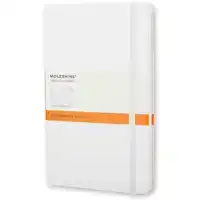 MOLESKINE WHITE POCKET RULED NOTEBOOK HARD