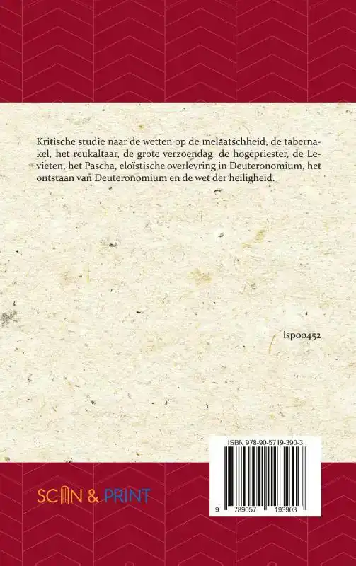 KRITISCHE STUDIEN OVER DE VIJF BOEKEN VAN MOZES
