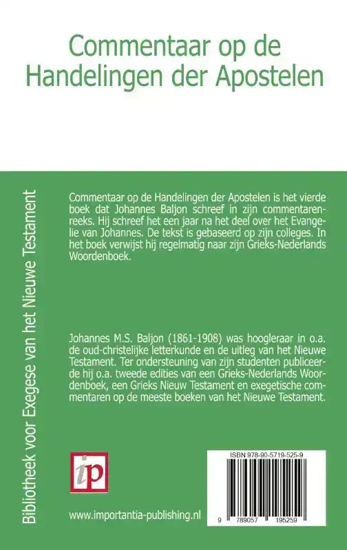 COMMENTAAR OP DE HANDELINGEN DER APOSTELEN