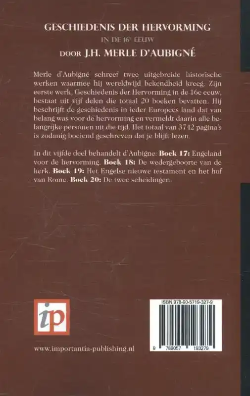 GESCHIEDENIS DER HERVORMING IN DE 16E EEUW