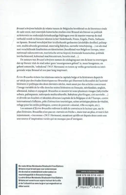 ECRIRE BRUXELLES/BRUSSEL SCHRIJVEN