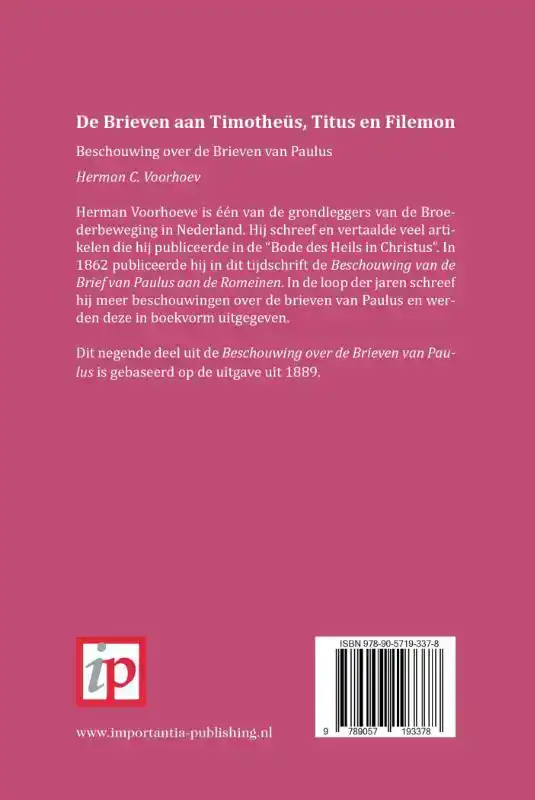 DE BRIEVEN AAN TIMOTHEUS, TITUS EN FILEMON