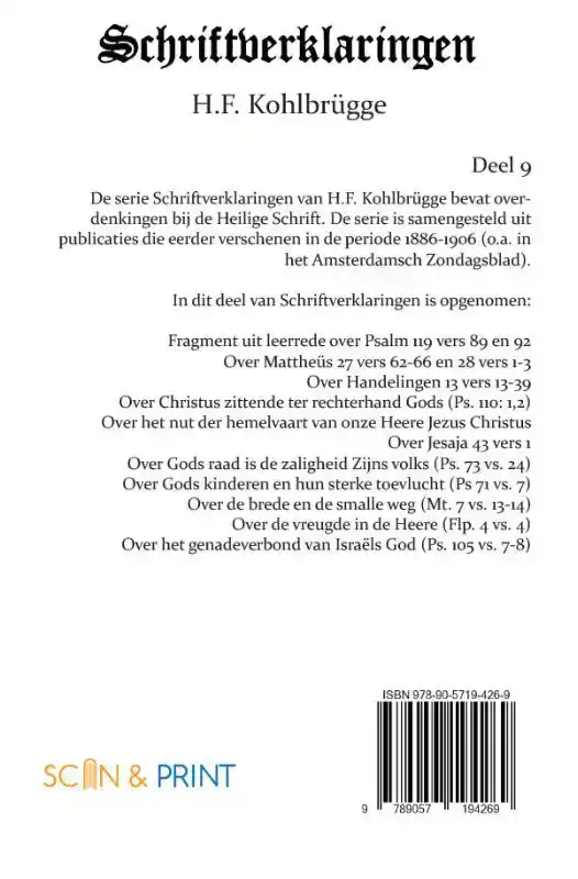SCHRIFTVERKLARINGEN 9