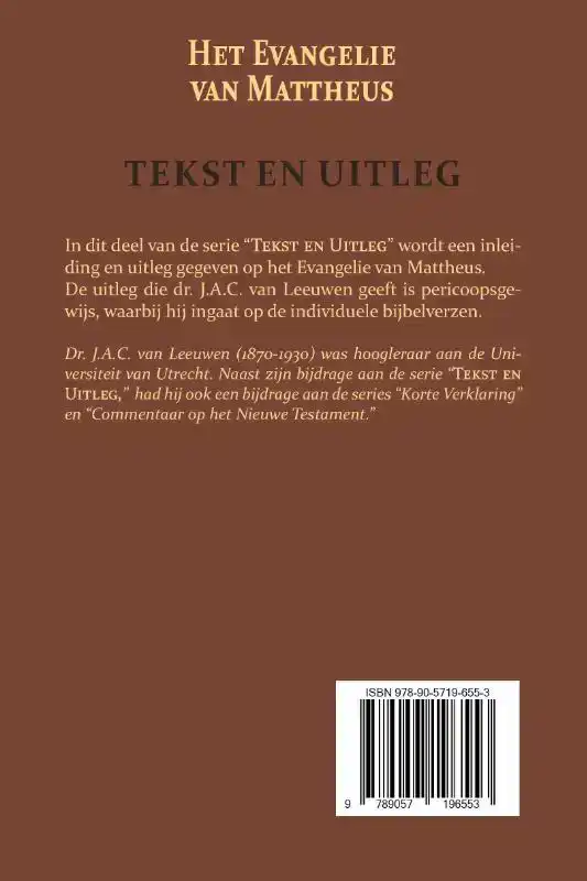 HET EVANGELIE VAN MATTHEUS