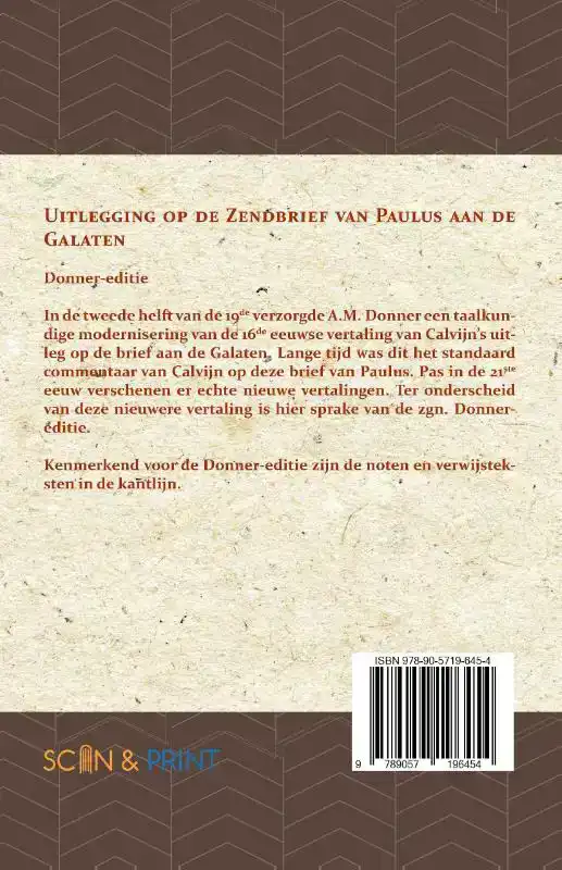 UITLEGGING OP DEN ZENDBRIEF VAN PAULUS AAN DE GALATEN