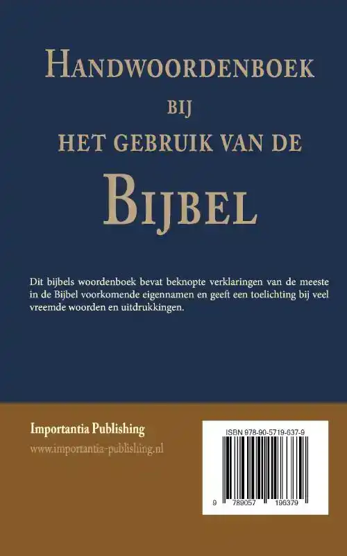 HANDWOORDENBOEK BIJ HET GEBRUIK VAN DE BIJBEL