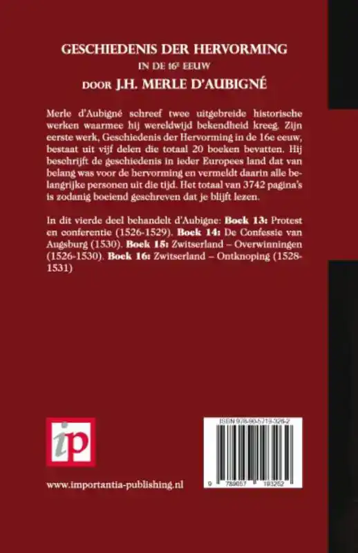 GESCHIEDENIS DER HERVORMING IN DE 16E EEUW