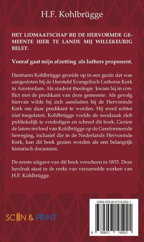 HET LIDMAATSCHAP BIJ DE HERVORMDE GEMEENTE HIER TE LANDE MIJ