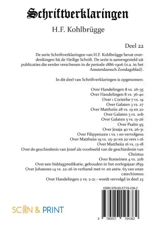 SCHRIFTVERKLARINGEN 22