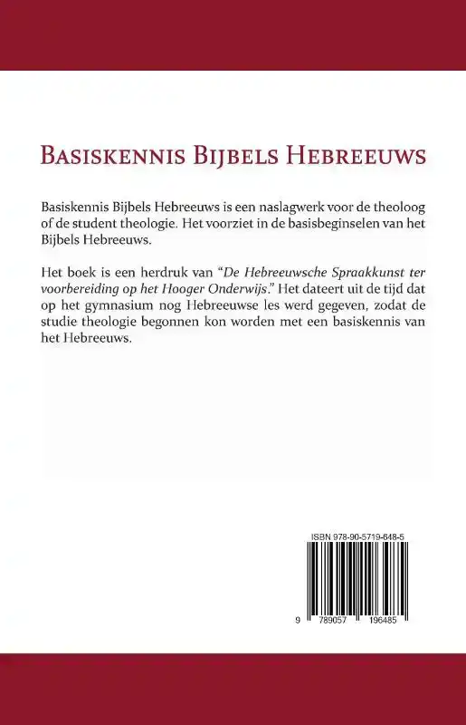 BASISKENNIS BIJBELS HEBREEUWS