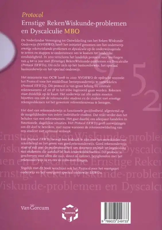 PROTOCOL ERNSTIGE REKEN WISKUNDE - PROBLEMEN EN DYSCALCULIE