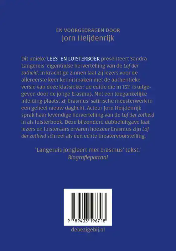 ERASMUS' LOF DER ZOTHEID