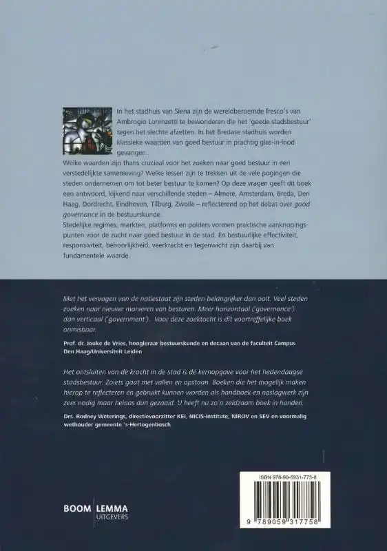 DE ZUCHT NAAR GOED BESTUUR IN DE STAD