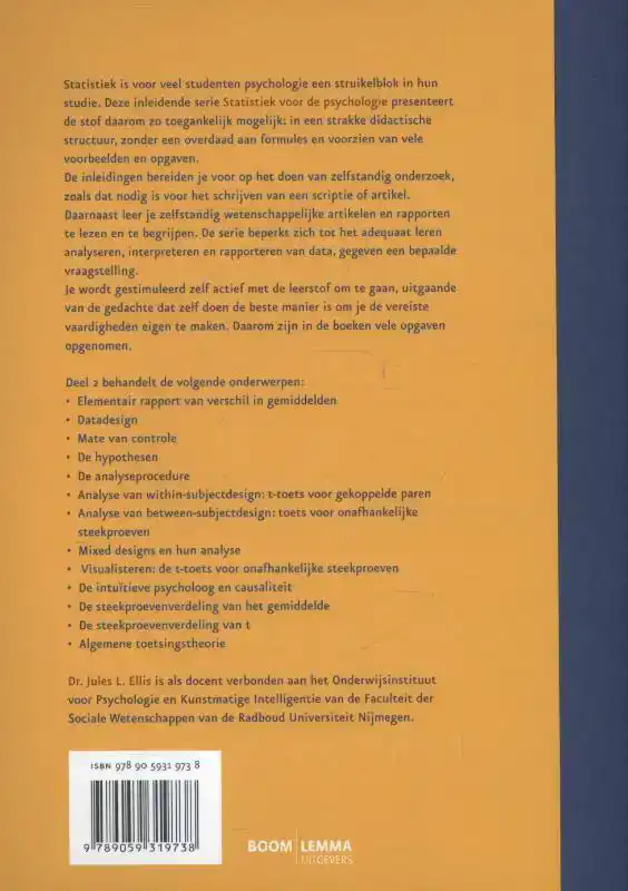 STATISTIEK VOOR DE PSYCHOLOGIE