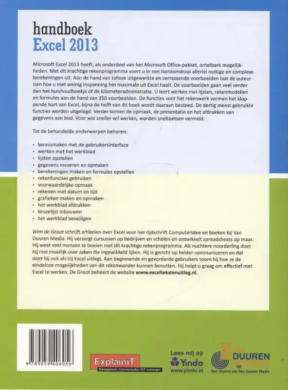 HANDBOEK EXCEL 2013