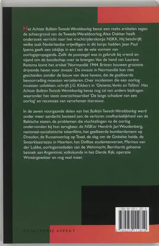 ACHTSTE BULLETIN VAN DE TWEEDE WERELDOORLOG
