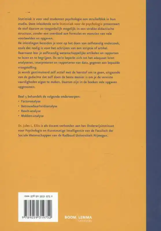 STATISTIEK VOOR DE PSYCHOLOGIE