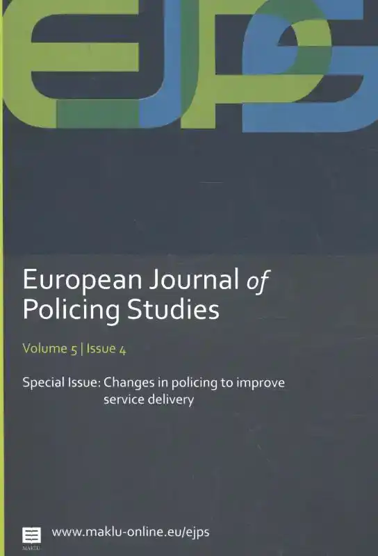 EUROPEAN JOURNAL OF POLICING STUDIES - CHANGES IN POLICING T