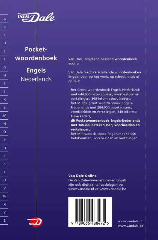 VAN DALE POCKETWOORDENBOEK ENGELS-NEDERLANDS