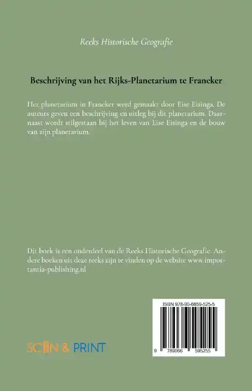 BESCHRIJVING VAN HET RIJKS-PLANETARIUM TE FRANEKER