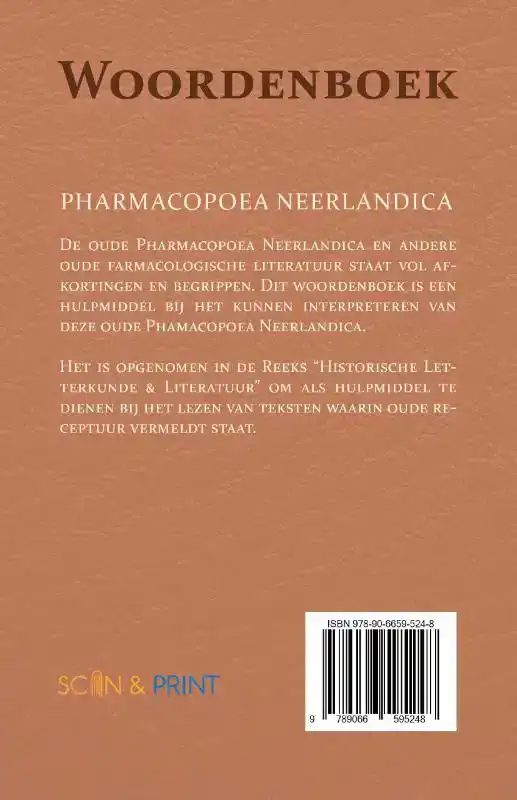 WOORDENBOEK VOOR DE PHARMACOPOEA NEERLANDICA