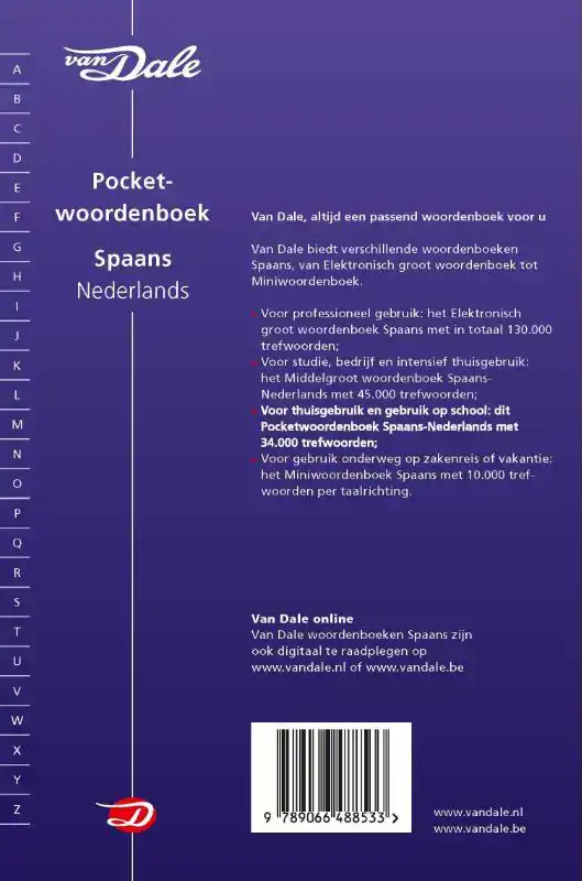 VAN DALE POCKETWOORDENBOEK SPAANS-NEDERLANDS