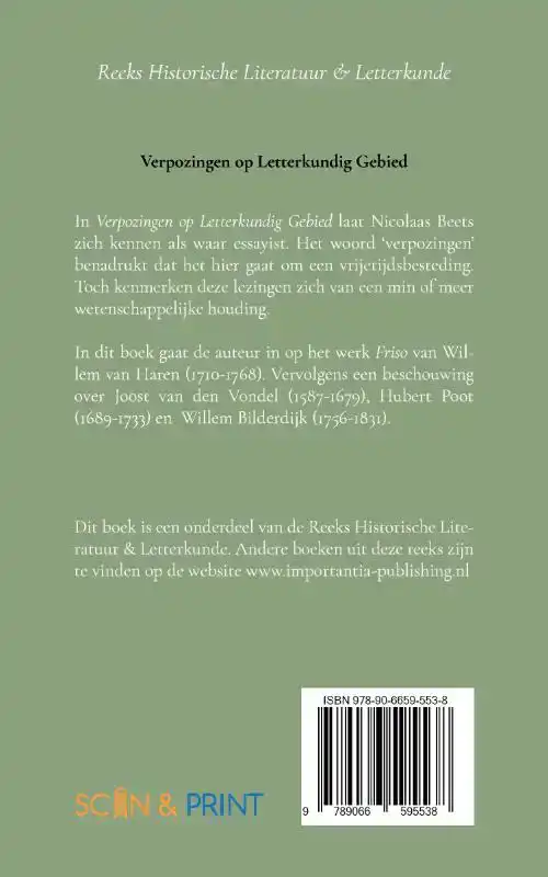 VERPOZINGEN OP LETTERKUNDIG GEBIED