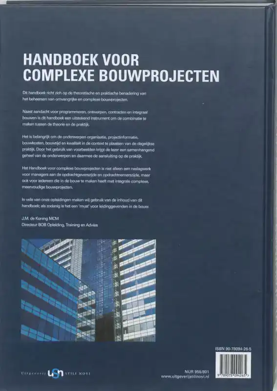 HANDBOEK VOOR COMPLEXE BOUWPROJECTEN