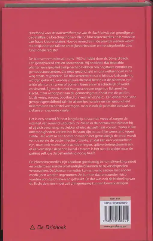 HANDBOEK VOOR DE BLOESEMTHERAPIE VAN DR. BACH