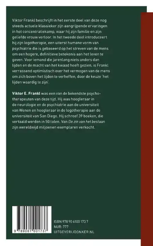 DE ZIN VAN HET BESTAAN