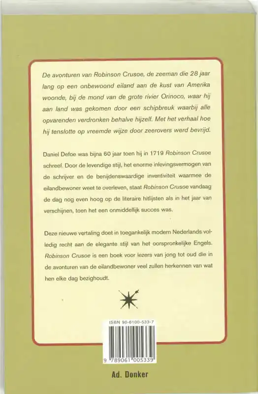 HET LEVEN EN DE VERRASSENDE AVONTUREN VAN ROBINSON CRUSOE