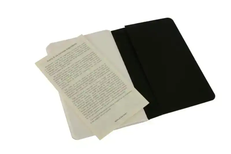SCHRIFT MOLESKINE 90X140MM BLC 240PAG