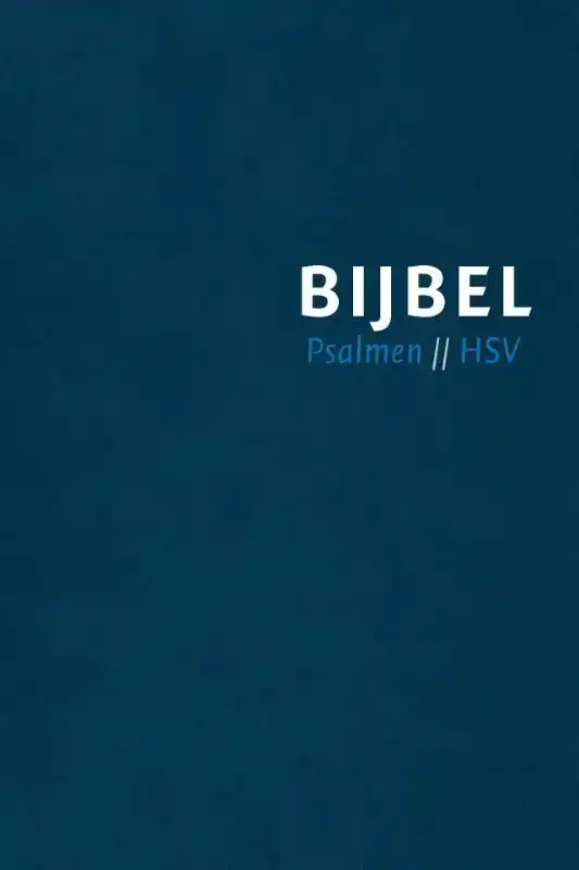BIJBEL (HSV) MET PSALMEN - BLAUW LEER MET ZILVERSNEE, RITS E