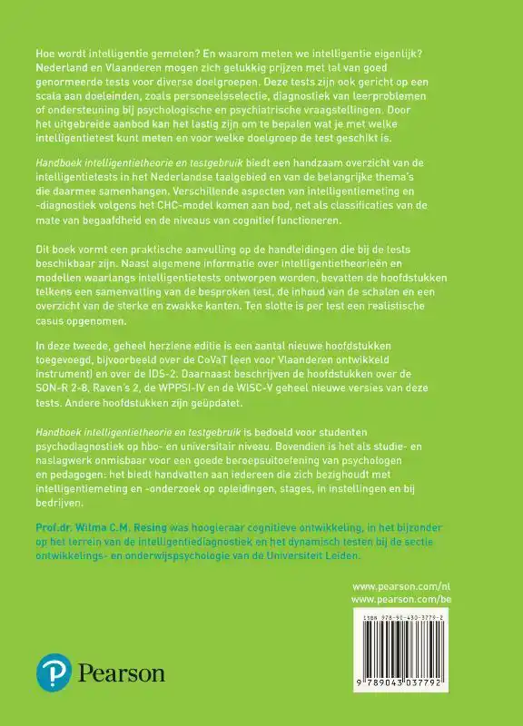 HANDBOEK INTELLIGENTIETHEORIE EN TESTGEBRUIK