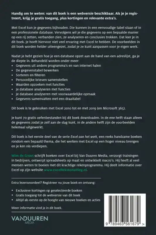 GEGEVENS VERWERKEN IN EXCEL