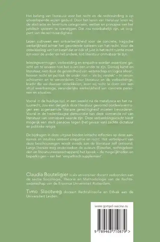HET EMPATHISCH SUPPLEMENT IN RECHT EN LITERATUUR