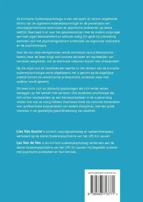 HANDBOEK KLINISCHE OUDERENPSYCHOLOGIE