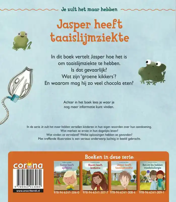 JASPER HEEFT TAAISLIJMZIEKTE