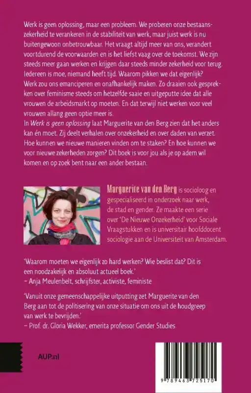 WERK IS GEEN OPLOSSING