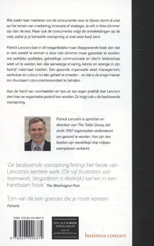 DE BESLISSENDE VOORSPRONG