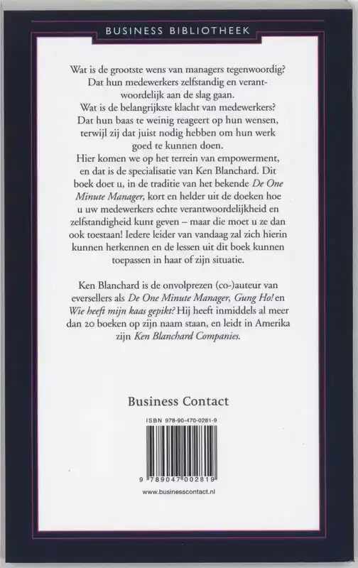 ZELFLEIDERSCHAP EN DE ONE-MINUTE MANAGER