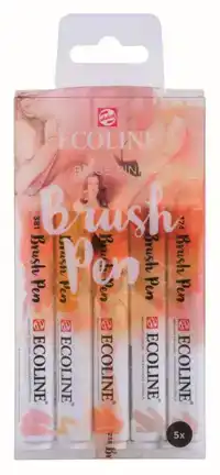 BRUSHPEN TALENS ECOLINE SET 5 STUKS