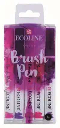 BRUSHPEN TALENS ECOLINE SET 5 STUKS